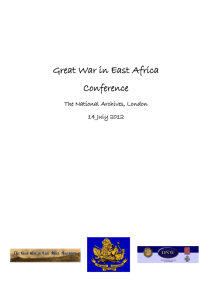 Abstracts - Great War in Africa Association