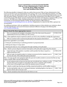 TCEQ-Title 30 Texas Administrative Code § 106.124 Permit by Rule