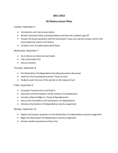 2011-2012 US History Lesson Plans