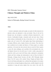 Chinese Thought and Modern China