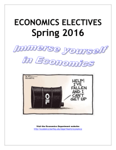 Economics Electives Spring 2016 Booklet