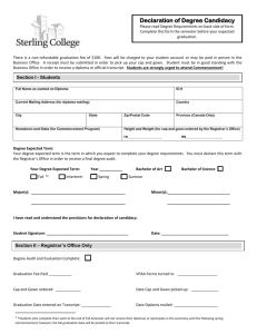 Declaration of Degree Candidacy Form