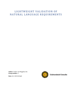 In this paper, the partial validation of natural language requirement