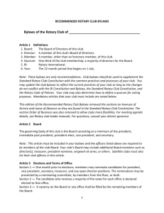 Recommended Rotary Club Bylaws (.doc)