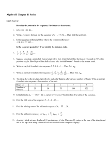 Algebra II Chapter 11 Series Answer Section