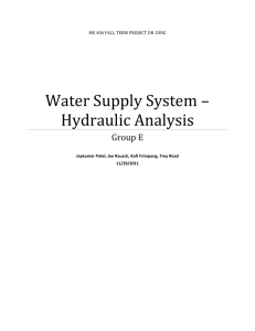 Water Supply System *Hydraulic Analysis