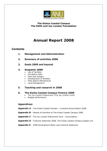 Annual Report 2008 Contents - Australian National University