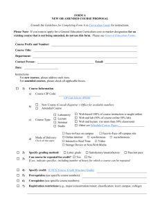 Form A: New or Amended Course Proposal