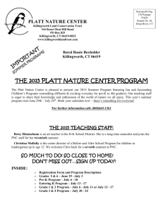 THE 2015 PLATT NATURE CENTER PROGRAM