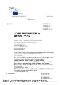 joint motion for a resolution