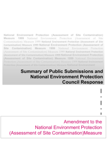 Summary of Public Submissions - National Environment Protection