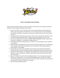 Parent`s Role in Awana