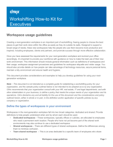 Workspace Usage Guidelines (example)