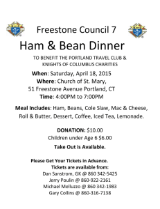 Ham & Bean Dinner Flyer