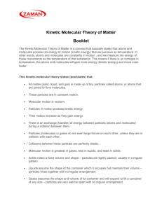 Kinetic Molecular Theory of Matter - Grade 10 Physics 2015