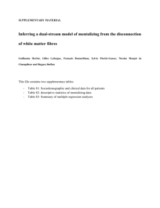 Inferring a dual-stream model of mentalizing from the