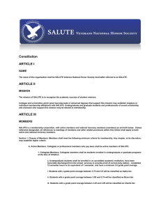 Sample Constitution - SALUTE National Honor Society for Veterans
