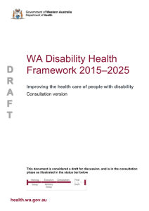 WA Disability Health Framework 2015