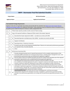 Final Plat Checklist - Wake County Government