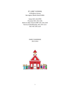 Family Handbook - St. Luke`s School