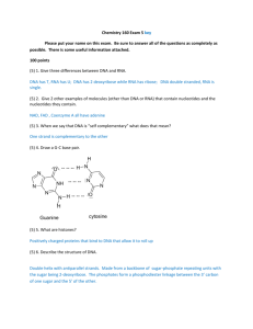 Chemistry 160 Exam 5 key Please put your name on this exam. Be