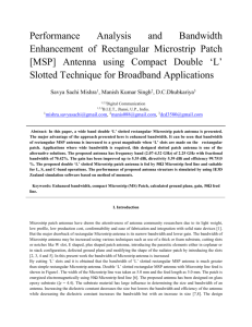 Performance Analysis and Bandwidth Enhancement of Rectangular