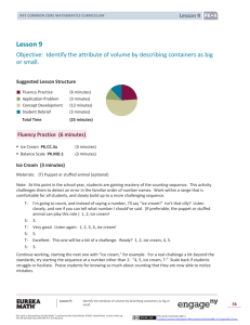 Prekindergarten Mathematics Module 4, Topic C