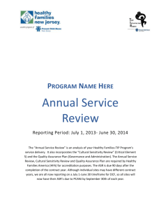 Annual Service Review