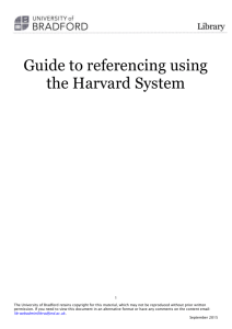 Guide to referencing using the Harvard system