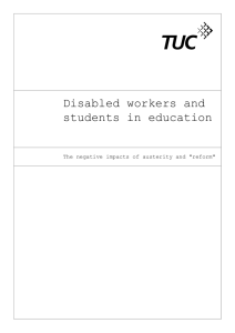 There are many disabled people working in education, but the