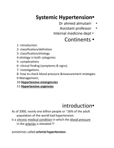 Systemic Hypertension