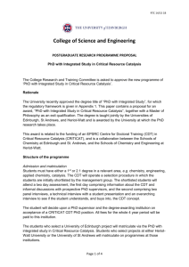 RTC 14-15 1B_Programme Proposal for PhD Int Study in Critical