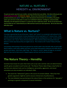 What is Nature vs. Nurture? - Family & Consumer Sciences