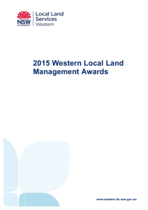 2015 Western Local Land Management Awards