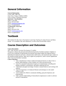 HPC3400101111 - Syllabi - Appalachian State University