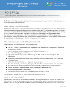PDIS FAQs - Colorado Department of Education