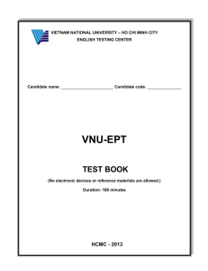 VNU-EPT TEST BOOK