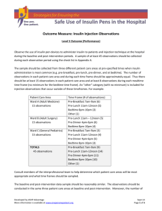 Outcome Measure - Strategies for Ensuring the Safe Use of Insulin