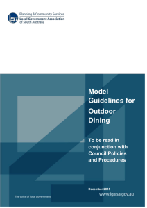 Model Outdoor Dining Guidelines - Local Government Association of