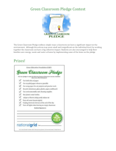 Green Classroom Pledge Contest