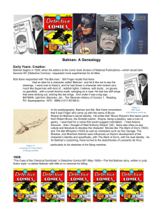 Batman: A Genealogy - Batman: The Dark Knight Returns