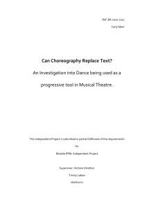 CAN CHOREOGRAPHY REPLACE TEXT