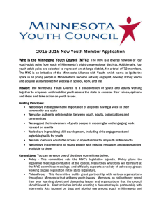 Minnesota Youth Council 2015-2016 New Youth Member References