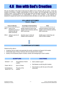 Unit 4.6 - One with God*s Creation