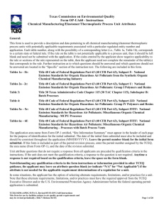 TCEQ-Form OP-UA60-Chemical Manufacturing/Eleastomer