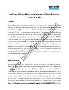 Mobi-Sync Efficient Time Synchronization for Mobile Underwater