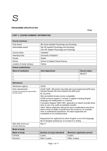 Course summary - Staffcentral