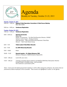Agenda Monday & Tuesday, October 21