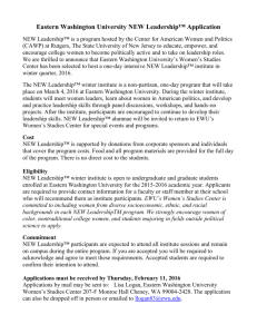 NEW Leadership™ Application - Eastern Washington University