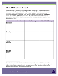 Handout - Center on Response to Intervention